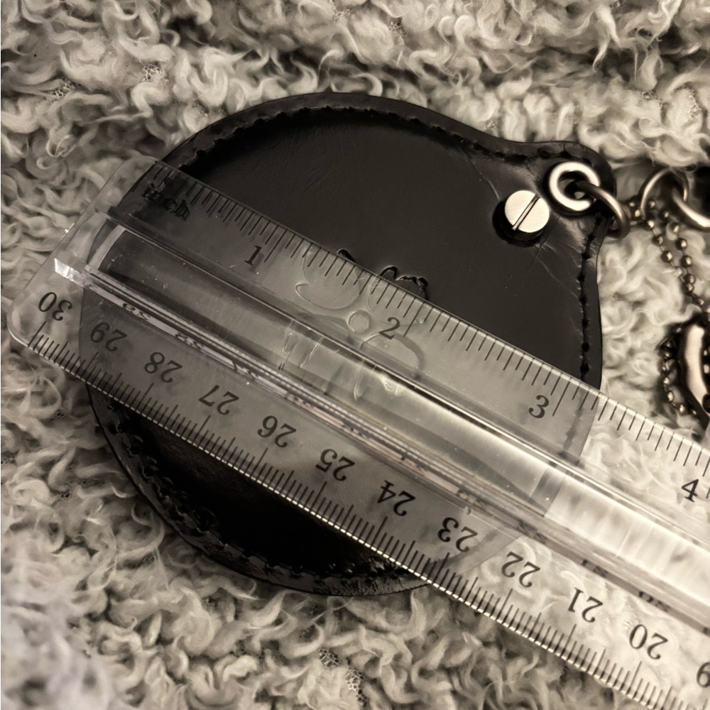 PATRICIA NASH BLACK LEATHER MIRROR KEY FOB - Picture 3 of 8